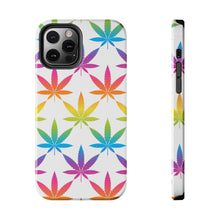 Load image into Gallery viewer, Rainbow Weed Leaf Tough iPhone Cases