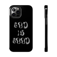 Load image into Gallery viewer, God is Good Black Gloss Tough iPhone Cases
