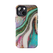 Load image into Gallery viewer, Glitter Marble, Gloss Tough iPhone Cases