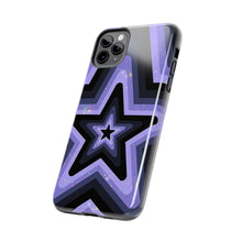 Load image into Gallery viewer, Black & Purple stars Tough iPhone Cases