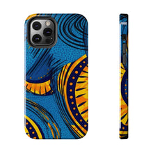 Load image into Gallery viewer, Ankara Blue Tough iPhone Cases