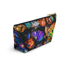 Load image into Gallery viewer, Sugar Skull Make-Up Case/Travel Case/Accessory Pouch w T-bottom