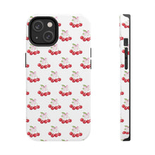 Load image into Gallery viewer, Bow of cherries white, Gloss Tough iPhone Case