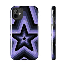 Load image into Gallery viewer, Black & Purple stars Tough iPhone Cases