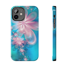 Load image into Gallery viewer, Pink & Blue fairy Flowers Tough iPhone Cases