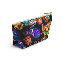 Load image into Gallery viewer, Sugar Skull Make-Up Case/Travel Case/Accessory Pouch w T-bottom