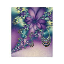 Load image into Gallery viewer, Purple, blossoms Plush Blanket