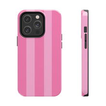 Load image into Gallery viewer, Pink stripes Tough iPhone Cases