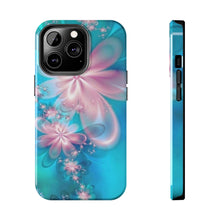 Load image into Gallery viewer, Pink & Blue fairy Flowers Tough iPhone Cases