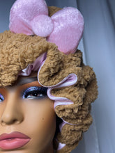 Load image into Gallery viewer, Brown Teddy Ears 3d Adjustable Plush Bonnet