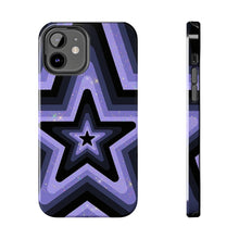 Load image into Gallery viewer, Black & Purple stars Tough iPhone Cases