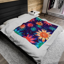 Load image into Gallery viewer, Wonderful Flowers Velveteen Plush Blanket 50x60