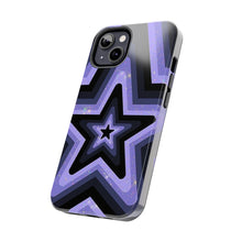 Load image into Gallery viewer, Black & Purple stars Tough iPhone Cases