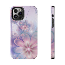 Load image into Gallery viewer, Lavender & light pink flower pearl Tough iPhone Cases