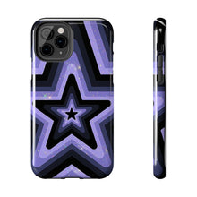 Load image into Gallery viewer, Black & Purple stars Tough iPhone Cases