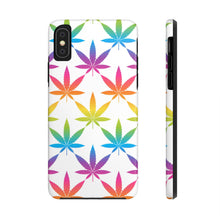 Load image into Gallery viewer, Rainbow Weed Leaf Tough iPhone Cases