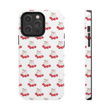 Load image into Gallery viewer, Bow of cherries white, Gloss Tough iPhone Case