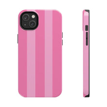 Load image into Gallery viewer, Pink stripes Tough iPhone Cases
