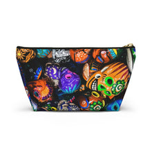 Load image into Gallery viewer, Sugar Skull Make-Up Case/Travel Case/Accessory Pouch w T-bottom