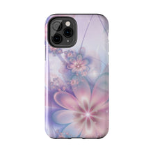 Load image into Gallery viewer, Lavender & light pink flower pearl Tough iPhone Cases