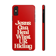 Load image into Gallery viewer, Jesus can heal Tough Red Gloss iPhone Cases