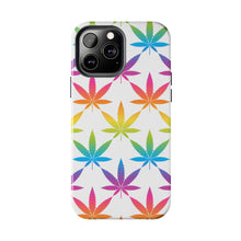 Load image into Gallery viewer, Rainbow Weed Leaf Tough iPhone Cases
