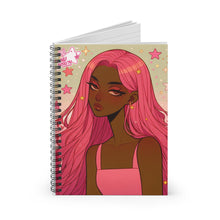 Load image into Gallery viewer, Pink Nikki Spiral Notebook - Ruled Line