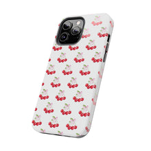 Load image into Gallery viewer, Bow of cherries white, Gloss Tough iPhone Case