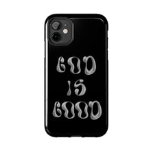 Load image into Gallery viewer, God is Good Black Gloss Tough iPhone Cases