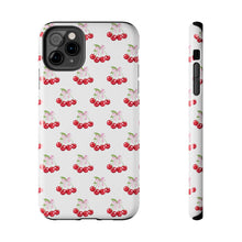 Load image into Gallery viewer, Bow of cherries white, Gloss Tough iPhone Case