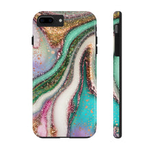 Load image into Gallery viewer, Glitter Marble, Gloss Tough iPhone Cases