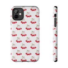 Load image into Gallery viewer, Bow of cherries white, Gloss Tough iPhone Case