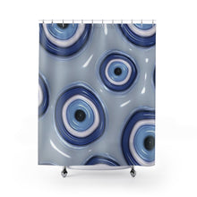 Load image into Gallery viewer, High Quality Evil Eye Blue Shower Curtain