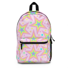 Load image into Gallery viewer, Rainbow Stars, Light Pink Backpack