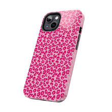 Load image into Gallery viewer, Hot pink leopard print Tough iPhone Cases