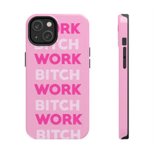 Load image into Gallery viewer, Work BTC Work , Pink Gloss Tough iPhone Cases