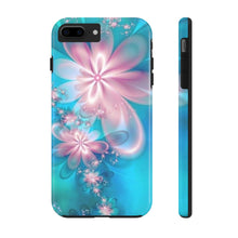 Load image into Gallery viewer, Pink & Blue fairy Flowers Tough iPhone Cases