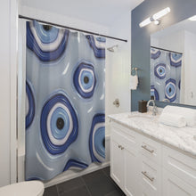 Load image into Gallery viewer, High Quality Evil Eye Blue Shower Curtain
