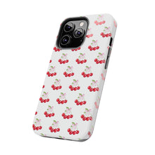 Load image into Gallery viewer, Bow of cherries white, Gloss Tough iPhone Case