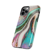Load image into Gallery viewer, Glitter Marble, Gloss Tough iPhone Cases