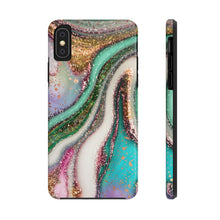 Load image into Gallery viewer, Glitter Marble, Gloss Tough iPhone Cases