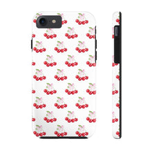 Load image into Gallery viewer, Bow of cherries white, Gloss Tough iPhone Case