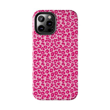 Load image into Gallery viewer, Hot pink leopard print Tough iPhone Cases