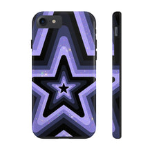Load image into Gallery viewer, Black & Purple stars Tough iPhone Cases