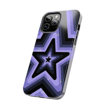 Load image into Gallery viewer, Black & Purple stars Tough iPhone Cases
