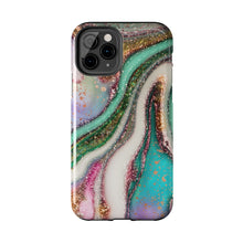 Load image into Gallery viewer, Glitter Marble, Gloss Tough iPhone Cases