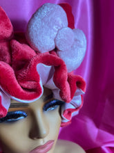 Load image into Gallery viewer, Cherry Red Cat Ears 3d Adjustable Plush Bonnet