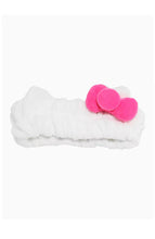 Load image into Gallery viewer, Hot Pink & White Plush Headband