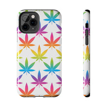 Load image into Gallery viewer, Rainbow Weed Leaf Tough iPhone Cases