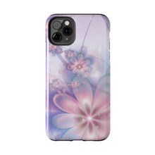 Load image into Gallery viewer, Lavender & light pink flower pearl Tough iPhone Cases